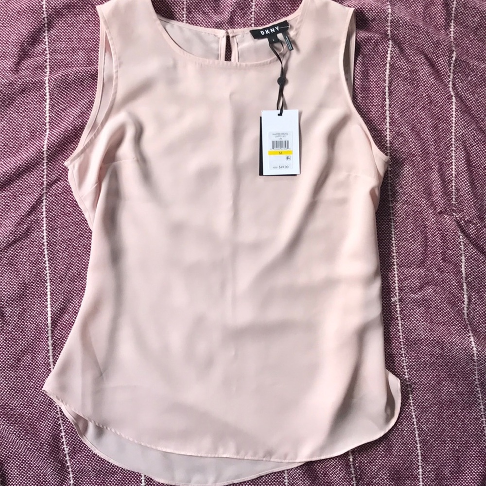 Cream/Pink DKNY Blouse
